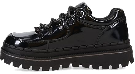 Skechers Femme Jammers-Cool Block Women's Sneaker Boots with Memory Foam Botte Tendance, Noir laqué, 37 EU