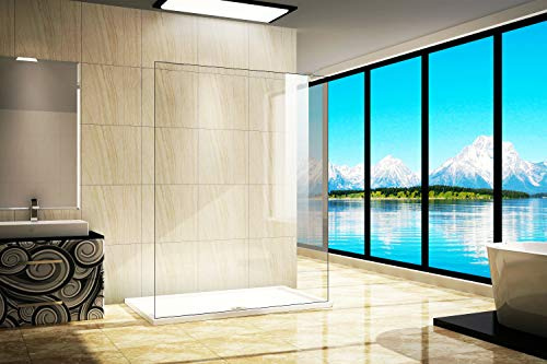 Aica Sanitär walk in Dusche 67 x 200cm Duschwand Duschabtrennung 8mm nano glas