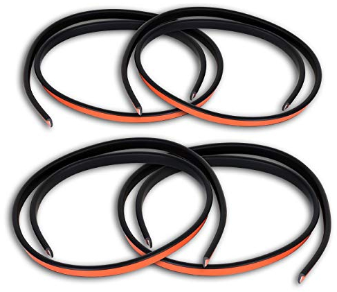 4x universelle Kotflügelverbreiterung 6mm Breit - 200 cm lang passend für PKW, Pickup, Wohnmobil, SUV, Transporter Gummilippe Verbreiterung