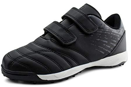 JABASIC Kinder Komfortabel Rasen Fußballschuhe Sportlich Turnschuhe (31EU,Schwarz)