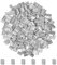 100 Pcs Manchons en Aluminium, Ferrules en Aluminium de Câble Métallique, Clip à Sertir en Aluminium avec Double Embouts pour Câbles Métalliques, Aircraft Câble, Argenté (3 mm/0.118inch)