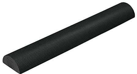 TrendySport Media halbe Pilates Rolle 91cm Ø 15 cm in schwarz, Optik marmoriert