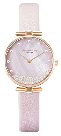 VICTORIA HYDE Orologio da polso da donna, analogico, al quarzo, con quadrante in madreperla (Rosa)