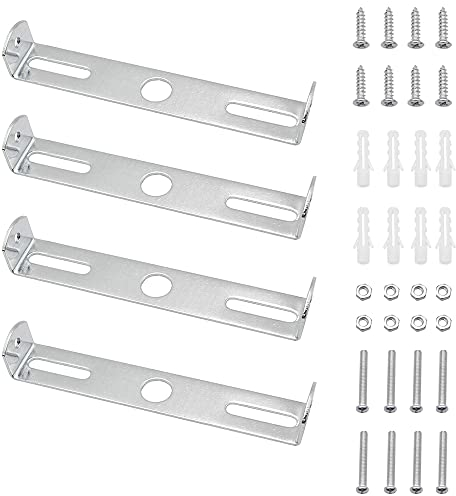 JINXIAN 4 Stück Deckenleuchte-Halterung 105 mm mit Schrauben für Home Office Deckenbeleuchtung Aufhängung, Weiß