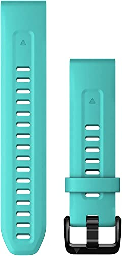 Garmin Quickfit-Armband 20mm, passend für die S-Modelle der Fenix-Serie, Instinct 2, Epix Pro 42mm, Descent Mk2S, Descent MK3-43mm, Approach S70-42mm, Türkisblau
