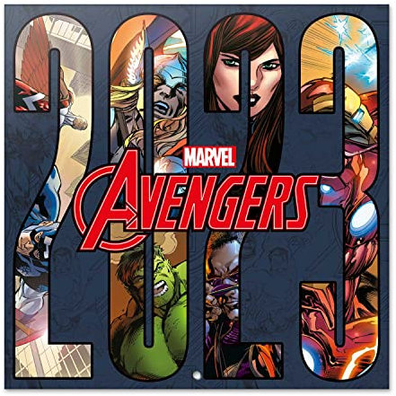 Grupo Erik Wandkalender 2023, Marvel Avengers Jahreskalender 2023, Kalender 2023 Wandkalender mit Geschenk Poster, Kalender 2023 zum Aufhängen mit offizieller Lizenz