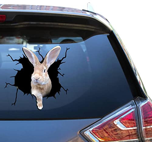 Riesige kontinentale Kaninchen-Auto-Aufkleber-Set, Aufkleber De Bunny Bad Bunny, Autozubehör, Vinyl, Büro-Sticker für Baby, Kawaii, Warnfenster, Aufkleber