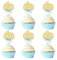 Gyufise 24 Stück Kürbis-Cupcake-Topper, Kürbis-Kuchendekorationen mit blauer Schleife, Herbst-Thema, Kuchendekoration für Thanksgiving, Halloween, Babyparty-Zubehör