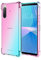 WILLIS TPU Silikon Handyhülle für Sony Xperia 10 IV, Durchsichtig Farbverlauf Case, Anti Drop und Anti Scratch 6 Schutzhülle Rosa Grün