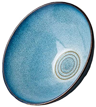 VIRUL 3 pièces Bol en céramique Ramen Bol en céramique Bleu Japonais Ensemble de Vaisselle Bol à Riz Assiette cuillère Bol à Soupe Ramen Plat