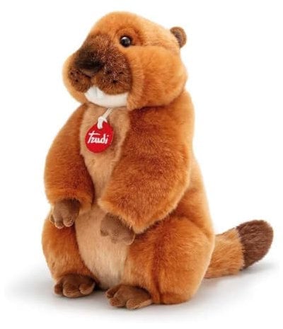 Trudi Marmotte Animaux du Parc du Stelvio et du Brenta. Cadeau en Peluche. Animaux de la forêt | 18x30x22cm Taille M | Park Collection | modèle 24041