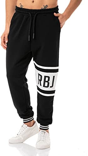 Redbridge Jogging-Hose für Herren Jogger Sweat-Pants Freizeithose RBJ Print Schwarz XL