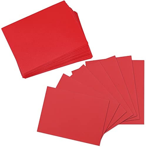 Homgaty 300 Pcs Standard Card Sleeves, Clear Deck Protectors Card Protector Sleeves for Pokemon,Trading Card,Magic (Red)