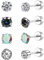 ESHIONER G23 Titan Ohrringe Damen Herren Mädchen Silber Schwarz Gold Opal Perle Ohrstecker Gesundheitsstecker Ohrringe kinder Tochter Ohrpiercing Medizinische Titan Ohrstecker für Allergiker