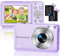 Digital Camera, HD 1080P 44MP Photo Camera, Compact Camera, Mini Digital Cameras, Rechargeable Digital Camera with 16X Digital Zoom for Children, Adults, Girls, Boys, Beginners (Purple)