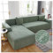 WULTNICEW Sofa Überzug Sofaschoner Sofabezug 3 Sitzer, Sofa Bezug Stretch Sofa Cover Überwurf Universal Couch überzug, Ecksofa für L Form Erfordert Zwei Couchbezug(3SITZER, Grün)