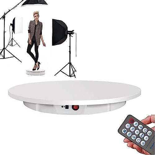 DPDZSW Giradischi Elettrico, Giradischi Elettrico Professionale,Piattaforma Rotante Automatica Rotante a 360 Gradi per Fotografia,Espositore per Gioielli,Espositore per Negozi,Diametro 60cm,White