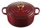 Le Creuset Signature 21177249494441 - Cacerola redonda de hierro fundido esmaltado con tapa, 24 cm, 4,2 L, granate
