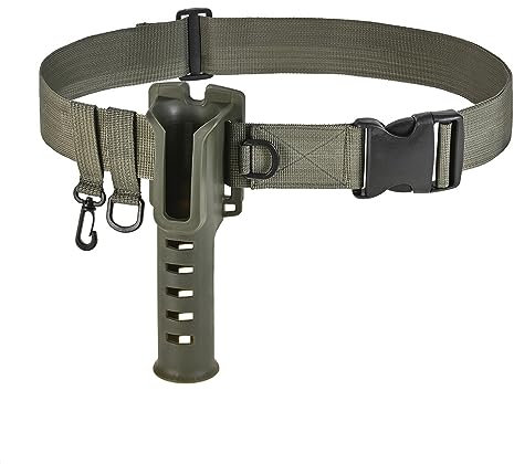 Cintura portatile per canna da pesca con cintura regolabile per trampolieri, cinghie per trampolieri e accessori da pesca per kayak, per surf casting