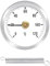 GUOYOU Anlegethermometer Heizungsrohr, Rohrthermometer Temperaturanzeige mit Aufsteckfeder 0-120 °C 63 mm Befestigung mit Feder Anlege Zeigerthermometer für Kessel und Heizanlagen
