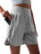 BebreezChic Sporthose Kurz Damen Sommer Hohe Taille Sport Shorts 2 in 1 mit Tasche Schnelltrocknende Running Shorts Fitness Yoga Kurze Hose