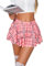 Avidlove Damen Minirock Kurz Hohe Taille A-Linie Elastisch Skater Rock Sexy Rüschen Faltenrock PAT2 XL