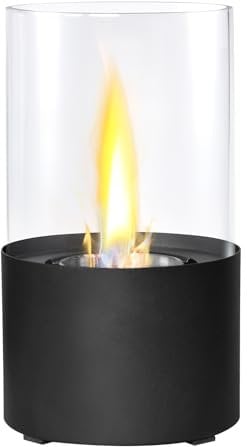 Tisch-Feuerstelle, für drinnen und draußen, tragbare Tisch-Feuerschale, brennender Bio-Ethanol-Kamin ohne Entlüftung, für Terrasse, Heimdekoration, Party, 16,5 x 29,6 cm