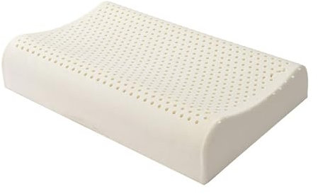 TFDRSEXVD Oreiller en Latex 100% Naturel, Oreiller à émulsion à mémoire de Forme, Oreiller Contour du Cou Cervical pour Dormir sur Le côté, Dormir sur Le Dos et Le Ventre,Flat Type,60x40x10/12cm