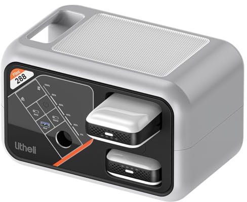Litheli Estación de energía portátil Flint 288, 287 Wh LiFePO4, generador de batería al aire libre, 300 W AC/100 W salida USB-C, carga completa en 50 minutos, generador solar para camping, viajes,