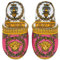 Versace Pantofole in spugna I Love Baroque, taglia: S, colore: bianco/fucsia, Bianco fucsia., Small