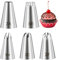 Xiciki 5 Stück Spritztülle,Cupcake Spritztüllen,Spritztüllen Set,Tüllen für Spritzbeutel,Profi Spritzgebäck Tüllen,Spritztüllen Vintage Cake für Brandteig Kekse Gebäck,Spritztüllen Groß