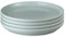 Denby - Teal Speckle Set of 4 Medium Coupe Plates - Dishwasher & Microwave Safe Crockery - Soft Textured Glaze Effect - Ceramic Stoneware Medium Plates - Chip & Crack Resistant - L21xW21xH2.5