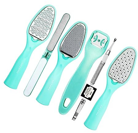 Healeved 8-Teiliges Set professionelles Pediküre-Set pediküre werkzeug pedikür set Hornhautentfernungsmittel Pediküre-Werkzeug Fußpflegezubehör Schwielenentferner Frauen Fußfeile