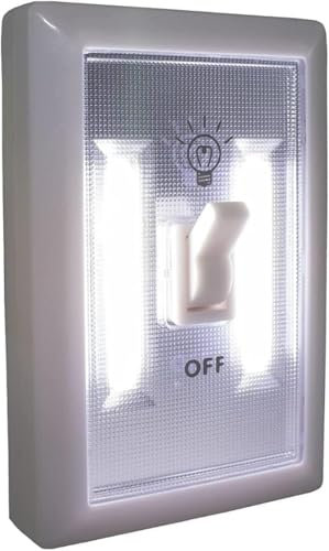 GSV Essentials Light Switch - Battery Operated, Cordless, Wireless Light, COB LED Technology, Work Lights for Office, Showroom, Studio, Shop, Home, Handy Light (1 PCS)
