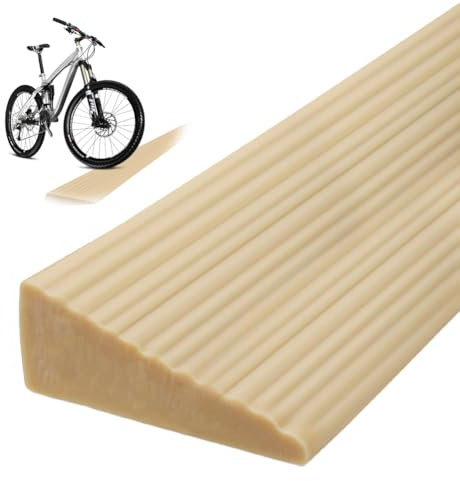 Schwellenrampe 1,6x5,5x100cm, Schwelle Übergangsschiene Selbstklebend, rutschfeste Gummirampe Auffahrrampe für Rollstuhl, Kinderwagen, Rollator, Scooter, Türöffnungen oder Badezimmer, Braun