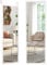 Trendi 2-in-1 48 Over the Door Mirror | Wall Mounted Full-Length Mirror with Hooks & Screws | HD Glass Hanging Mirror for Bathroom, Bedroom, or Wardrobe Dress Mirror (White)
