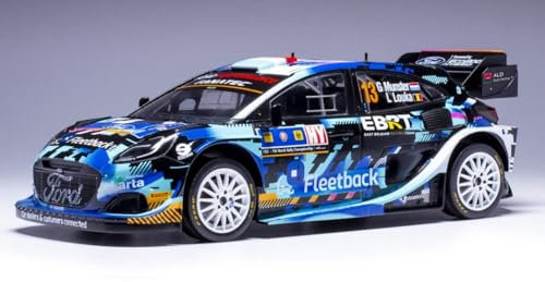 Modellino in Scala Ixo Model kompatibel mit Ford Puma WRC N.13 Central Europa. Rally 2023 Munster-Louka 1:18 Modell Maßstab 18RMC188 241217
