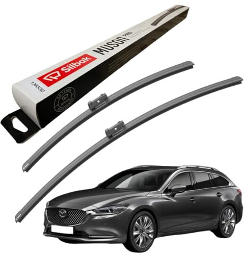 Silbak Windscreen Wipers, fits for MAZDA 6 WAGON (2018 ONWARDS) Front Wiper Blades, 600mm/450mm