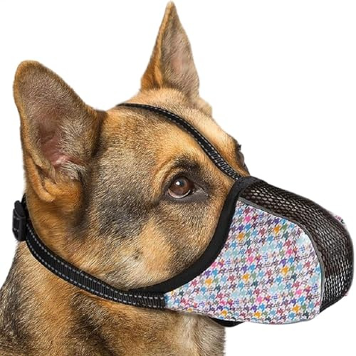 Maulkorb für Hunde – -Mundschutz mit Luftnetz, atmungsaktiv
