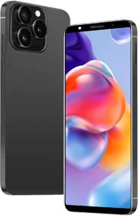Fine Life Pro Téléphone Android déverrouillé avec Support 4G LTE - FDD TDD, écran de 6,0 Pouces, 4GBRAM + 64GBROM/ TF256GB, Double Appareil Photo 13MP + 16MP, Double Carte SIM (200black)