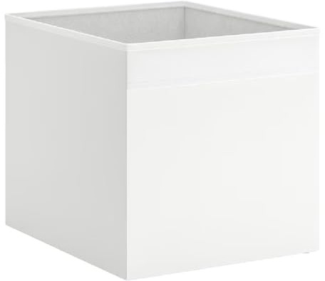 DRONA Storage Box, Foldable Fabric Container, organise socks, belts and jewellery in your wardrobe or chest of drawers Camping Caravan Living Area Organizer Storage Box Inserts (DRONA WHITE, 3)