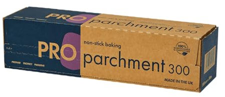 Baking Parchment Paper Roll 300mm x 50m | Silicone-Coated, Non-Stick, Greaseproof Paper, Oven & Freezer Safe | Compostable Baking Paper for Home & Professional Kitchens