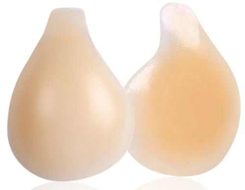 Soutiens-Gorge Adhesif en Silicone Push Up Invisible pour Femme Soutien Gorge Dos Nu Bras sans Bretelles Cache Teton Réutilisable pour Robe de Mariée, Forme de Cuillère