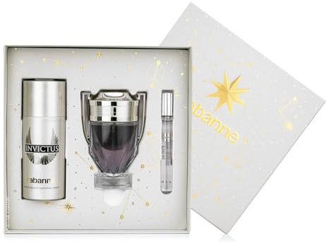 RABANNE Invictus Eau de Toilette Set (Eau de Toilette 100ml + Deodorant Spray 150ml + Travel Spray 10ml)