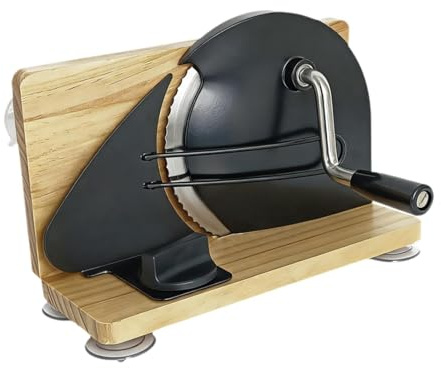 FytStycale Brotschneidemaschine Aus Edelstahl, Schneidwerkzeug, Handkurbel, Manueller Allesschneider, Brotlaibschneider für Kartoffeln, Zwiebeln, Sauerteig, Style B