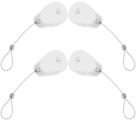 FONDOTIN 4pcs Retractable Theft Junction Box for Tv Remotes Gaming Controllers Tablets Security Cable Lock Box