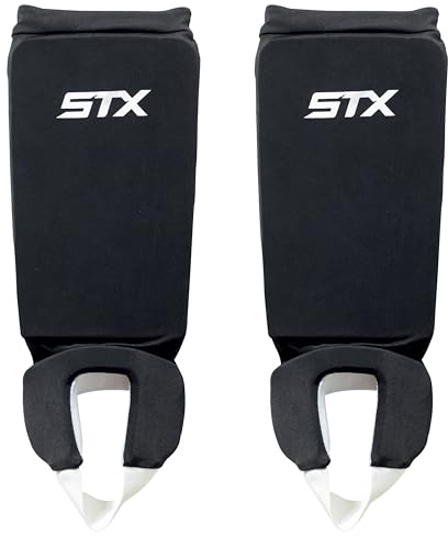 STX Field Hockey Reversible Shin Shield, Black/White, Adult