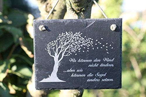 condecoro Schiefer Schild Wind Nicht ändern - Segel Anders setzen Schiefertafel Wandbild