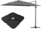 Parasol Jardin déporté alu Sun 3 3 x 3 m (Gris/Parasol + Dalles incluses)