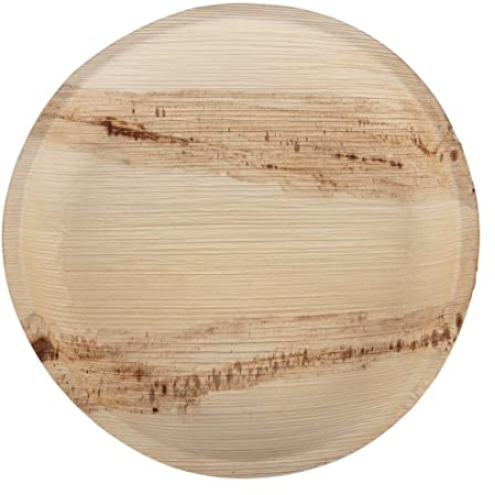 Fiesta Green Palm Leaf Plates Round - 250mm (Pack 100)